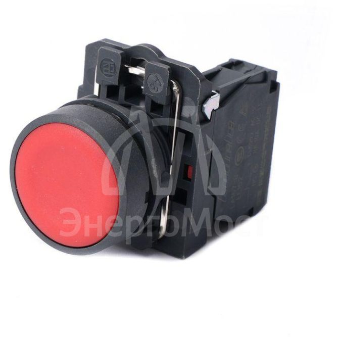 Кнопка модульная SB5 в сборе 22мм с возвратом пластик 1НЗ красн. SE SB5AA42