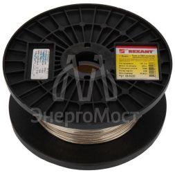 Трос стальной в ПВХ изоляции d2.0мм (200м) REXANT 09-5320