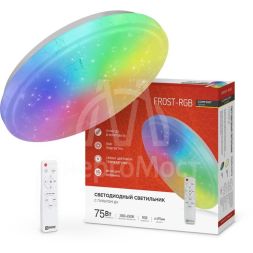 Светильник светодиодный COMFORT FROST-RGB 75Вт 230В 3000-6500К 4400лм 495х85мм с пультом ДУ IN HOME 4690612044644