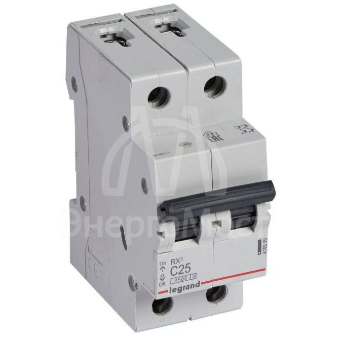 Выключатель автоматический модульный 2п C 25А 4.5кА RX3 Leg 419699