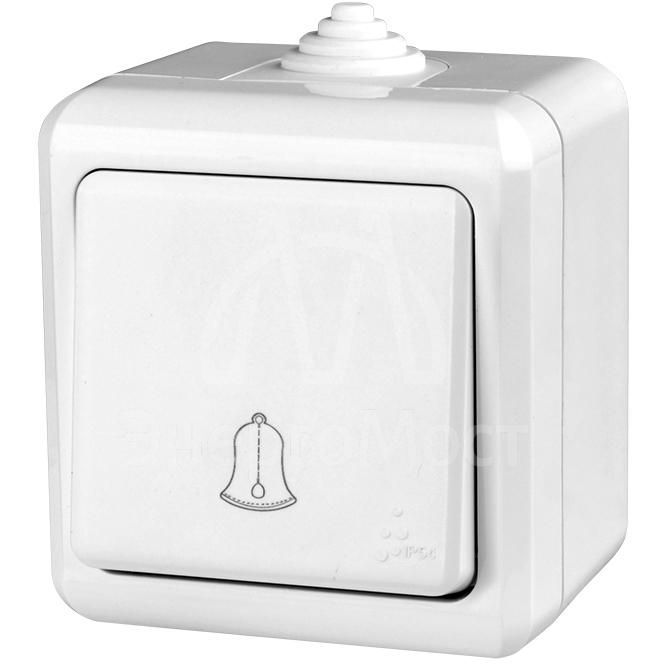 Кнопка звонка ОП Dita IP54 10А 250В бел. TOKOV LIGHT TKL-DT-DB-C01-IP54