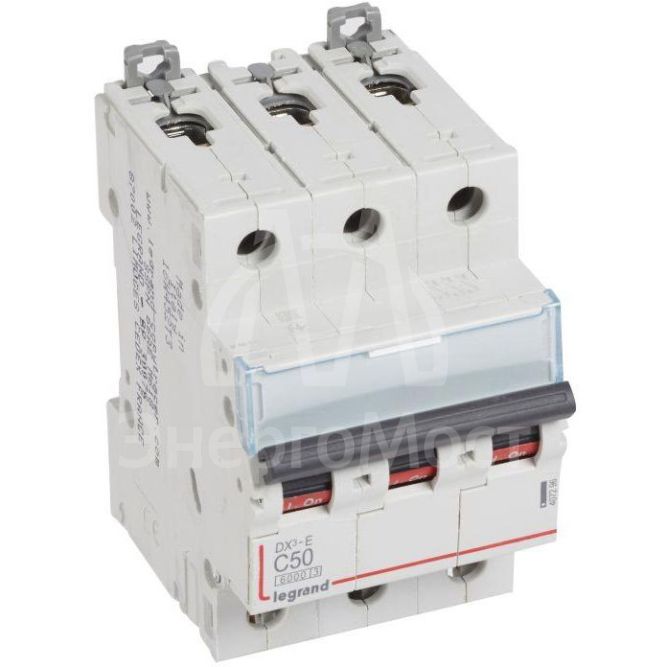Выключатель автоматический модульный 3п C 50А 6кА DX3-E 6000 3мод. 230/400В Leg 407296