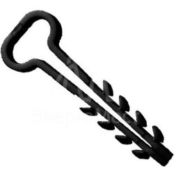 Дюбель-хомут для плоского кабеля 6-12мм черн. (уп.100шт) TOKOV ELECTRIC TKE-DH-6-12-PK-C05