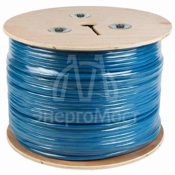 Кабель витая пара F/UTP 4х2х23AWG кат.6 solid CU PVC син. (м) Rexant 01-0147