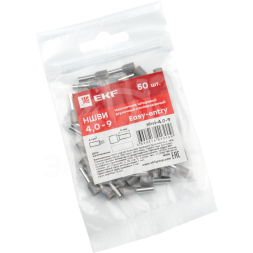 Наконечник штыревой втулочный изол. НШвИ 4.0-9 (уп.50шт) EKF nhvi-4.0-9