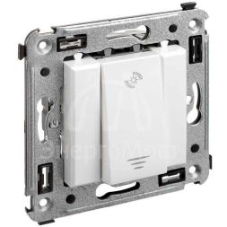 Диммер кнопочный СП Avanti &amp;quot;Белое облако&amp;quot; DKC 4400343