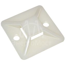 Площадка самокл. 25х25 под хомуты бел. (уп.20шт) IEK UHP30-25-020