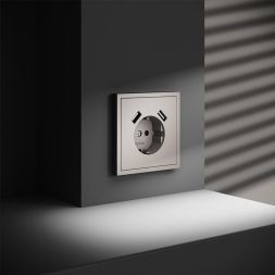 Розетка 1-м СП S70 16А с USB A+A с заземл. защ. шторки механизм кашемир Voltum VLS040403