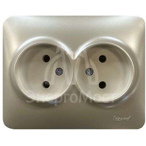 Розетка 2-м Karina Life без заземл. ПБТ жемчуж./бел. перламутр LEZARD 708-3000-128B