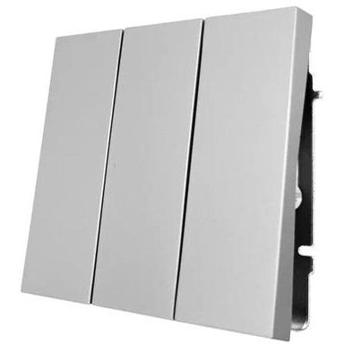 Выключатель 3-кл. СП ZIMA IP20 10А безвинт. зажим сер. матов. LEZARD 704-7488-109QC