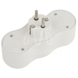 Разветвитель 3-м SPx-3e-W с заземл. 16А бел. Эра Б0053479