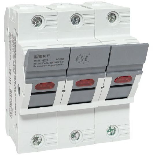 Предохранитель-разъединитель DF 14х51 3п (тип ПВЦ) EKF df143-e