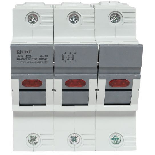 Предохранитель-разъединитель DF 14х51 3п (тип ПВЦ) EKF df143-e