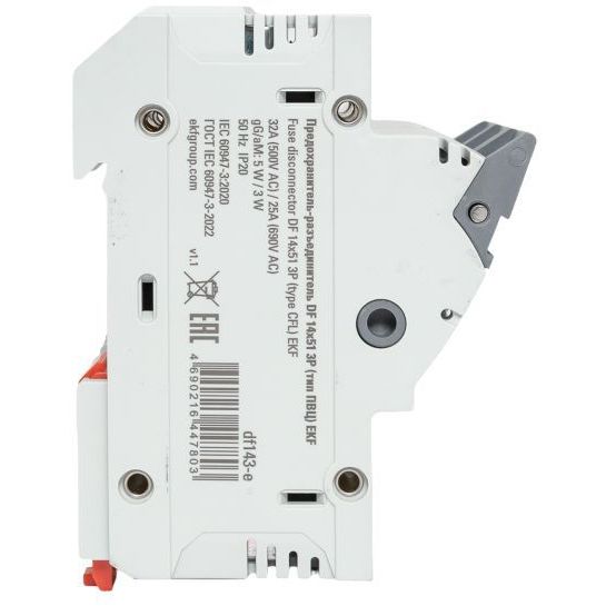 Предохранитель-разъединитель DF 14х51 3п (тип ПВЦ) EKF df143-e