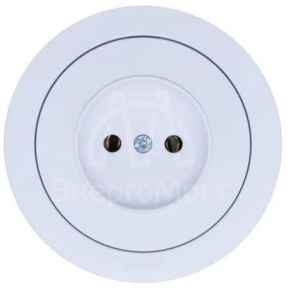 Розетка 1-м СП OSEN без заземл. ПБТ бел. LEZARD 743-0288-121B