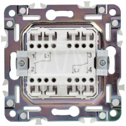 Выключатель проходной 2-кл. SKANDY 10А SK-V05Bl черн. IEK SK-V22-0-10-K02