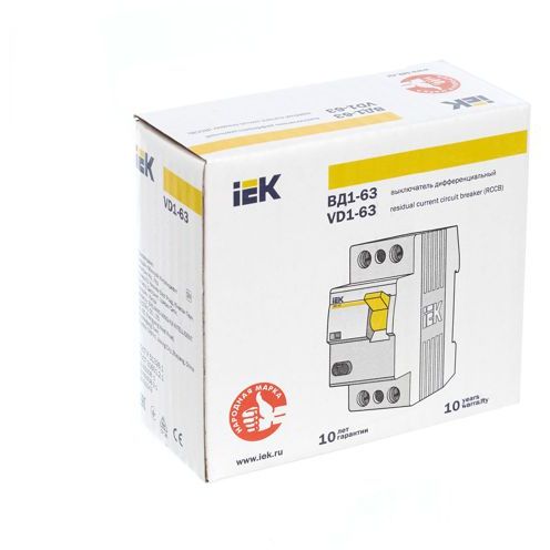Выключатель дифференциального тока (УЗО) 2п 32А 100мА тип AC ВД1-63 IEK MDV10-2-032-100