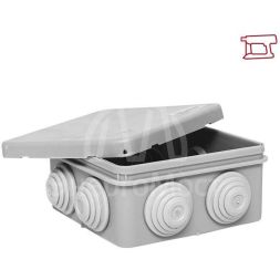 Коробка распаячная КМР-030-031 наружная с крышкой 80х80х50 АБС 7 мембранных вводов IP54 EKF plc-kmr-030-031