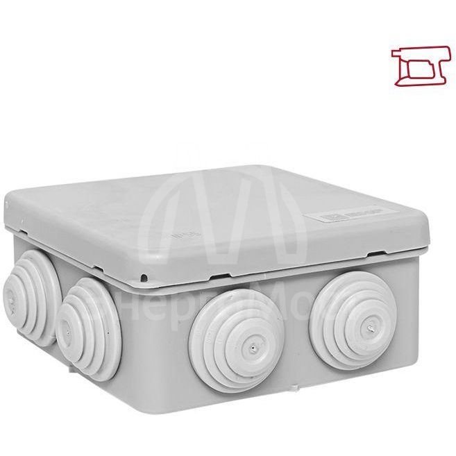 Коробка распаячная КМР-030-031 наружная с крышкой 80х80х50 АБС 7 мембранных вводов IP54 EKF plc-kmr-030-031