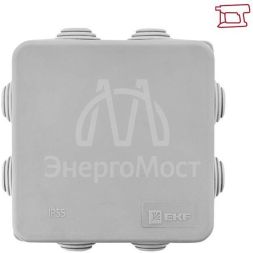 Коробка распаячная КМР-030-031 наружная с крышкой 80х80х50 АБС 7 мембранных вводов IP54 EKF plc-kmr-030-031