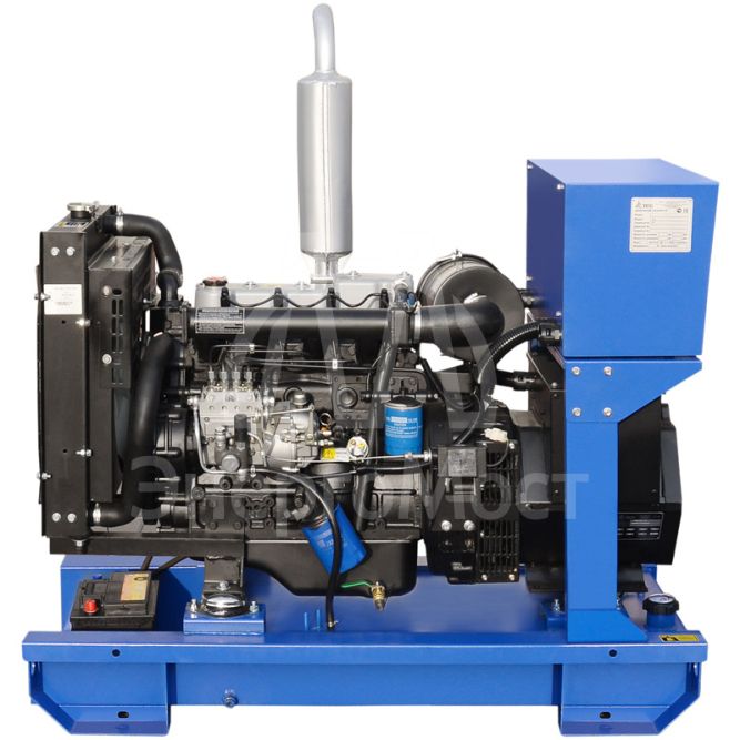 Дизельный генератор ТСС ЭД-16-Т400 с АВР в погодозащитном кожухе на прицепе