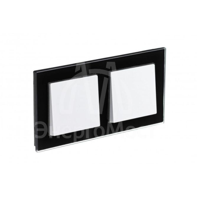 Рамка 2-м AtlasDesign Nature стекло черн. SE ATN321002