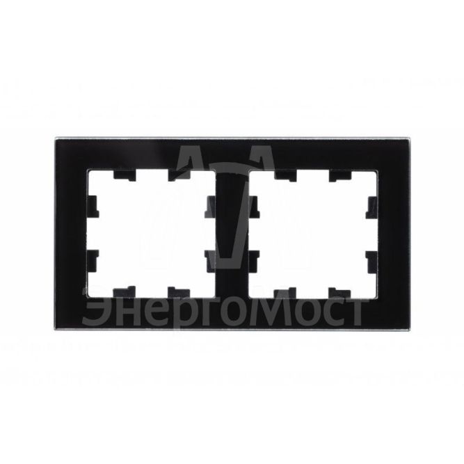 Рамка 2-м AtlasDesign Nature стекло черн. SE ATN321002