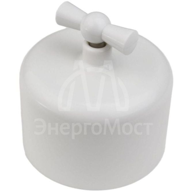 Выключатель 2-кл. R пластик бел. Bironi R1-212-21