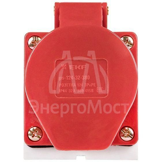 Розетка наружн. уст. 32А 380В 3P+РЕ IP44 (124) EKF ps-124-32-380