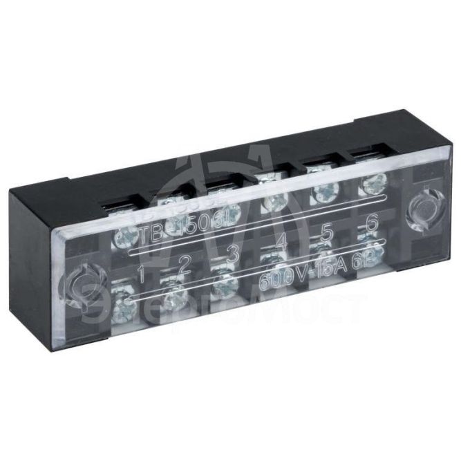 Терминал клеммный TB-1506 до 1.5кв.мм 15А 6 клеммных пар EKF tb-1506