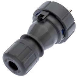 Вилка прямая влагозащищенная 2P+РE 16А IP68 Rexant 111-013