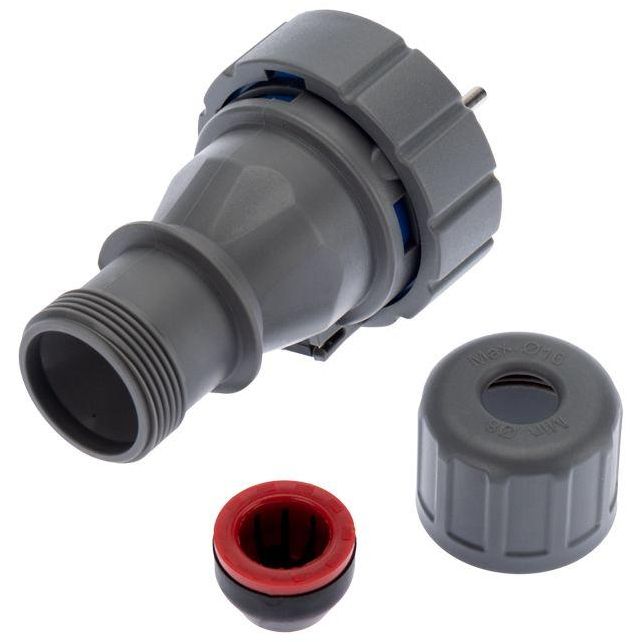 Вилка прямая влагозащищенная 2P+РE 16А IP68 Rexant 111-013