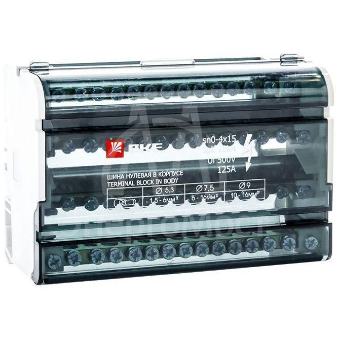 Шина нулевая в корпусе 4х15 EKF sn0-4x15