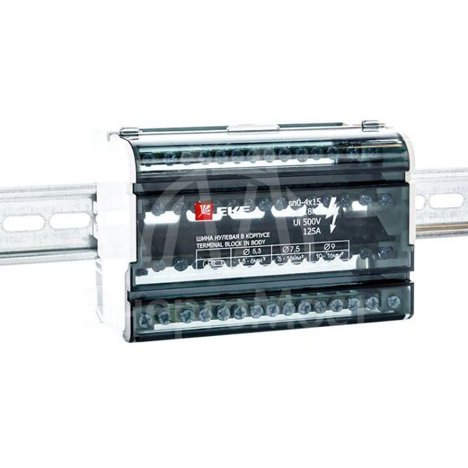 Шина нулевая в корпусе 4х15 EKF sn0-4x15