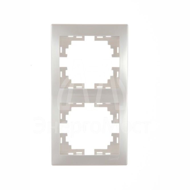 Рамка 2-м Мира верт. жемчуж. LEZARD 701-3000-152