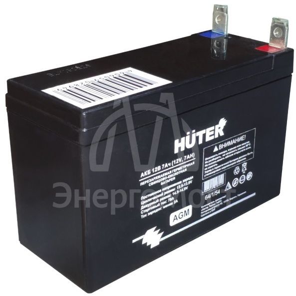 Аккумуляторная батарея АКБ 12В 7Ач Huter