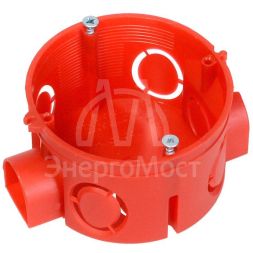 Коробка установочная СП 80-0500С безгалогенная (HF) 68х42 с саморезами Промрукав 80-0500С