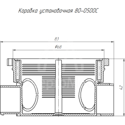 Коробка установочная СП 80-0500С безгалогенная (HF) 68х42 с саморезами Промрукав 80-0500С