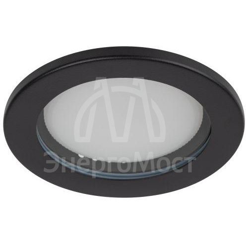 Светильник KL95 SBK под лампу GX53 IP44 влагозащищенный встраиваемый черн. Эра Б0055812