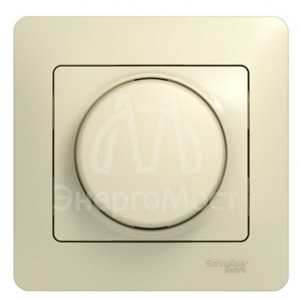 Светорегулятор (диммер) СП Glossa 300Вт Glossa поворот. в сборе беж. SchE GSL000234