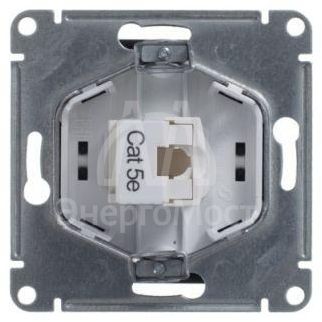 Механизм компьютерной розетки 1-м Glossa RJ45 кат.5е шоколад SchE GSL000881K