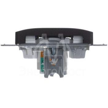 Механизм компьютерной розетки 1-м Glossa RJ45 кат.5е шоколад SchE GSL000881K