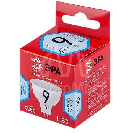 Лампа светодиодная RED LINE LED MR16-9W-840-GU5.3 R 9Вт MR16 софит 4000К нейтр. бел. GU5.3 Эра Б0050199