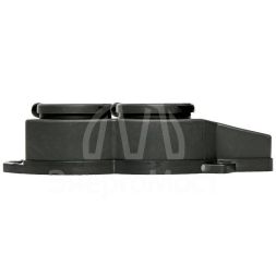 Розетка 2-м 16А IP44 2P+PE 230В с защ. крышками каучук Basic EKF RPS-018-16-230-44