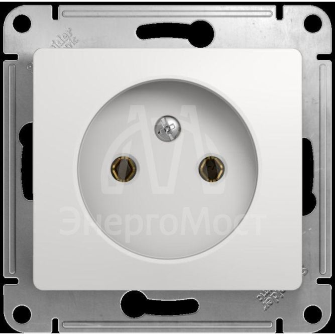 Механизм розетки 1-м СП Glossa 16А IP20 без заземл. бел. SchE GSL000141