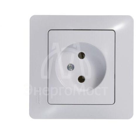 Механизм розетки 1-м СП Glossa 16А IP20 без заземл. бел. SchE GSL000141