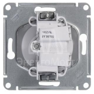Механизм розетки 1-м СП Glossa 16А IP20 без заземл. бел. SchE GSL000141