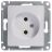 Механизм розетки 1-м СП Glossa 16А IP20 без заземл. бел. SchE GSL000141