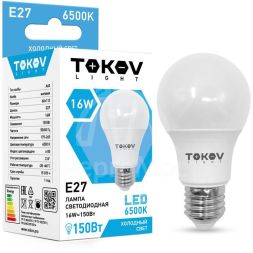 Лампа светодиодная 16Вт А60 6500К Е27 176-264В TOKOV LIGHT TKL-A60-E27-16-6.5K