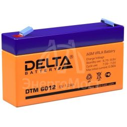 Аккумулятор UPS 6В 1.2А.ч Delta DTM 6012